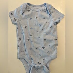 Never Worn Baby GAP Light Blue Airplane Print Kids Onesie